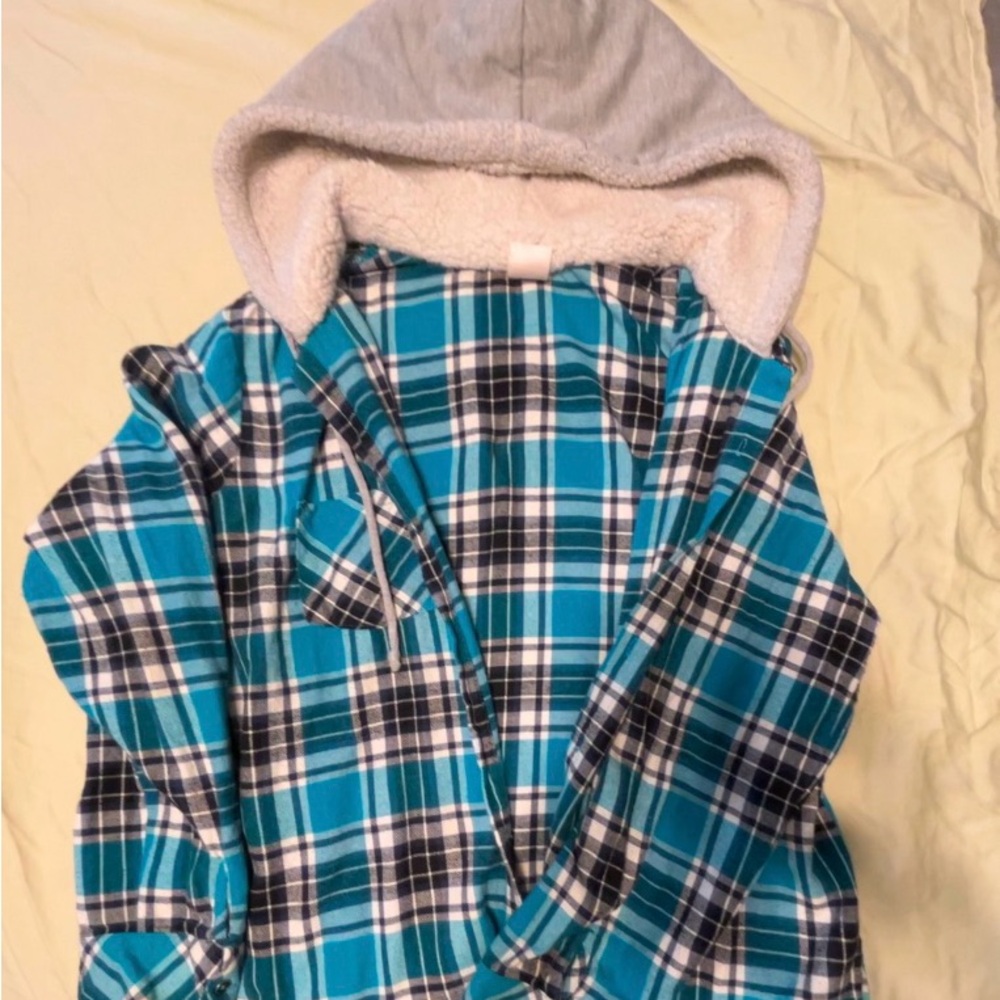 No Boundaries Blue and Black Teddy Jacket
